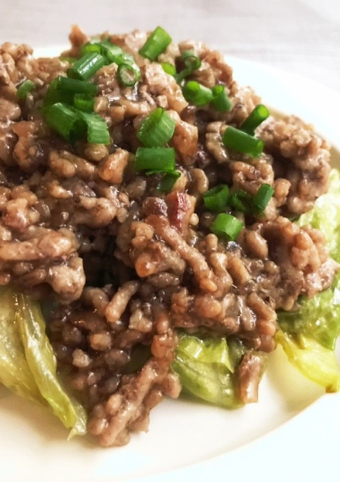 和風あん(濃)でレタスのひき肉あんかけ-レシピのメイン写真