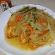 揚げ餃子野菜あんかけ