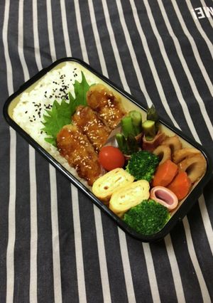 男子高校生弁当★95 イカの天ぷら弁当-レシピのメイン写真