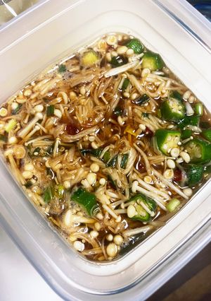 オクラなめ茸作ってみたー-レシピのメイン写真
