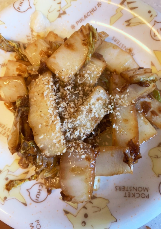 【減塩】白菜のおかか甜麺醤マヨ炒め-レシピのメイン写真