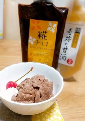 米麹甘酒と豆乳でチョコアイス-レシピのメイン写真