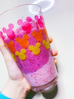 二色のダブルベリースムージー-レシピのメイン写真
