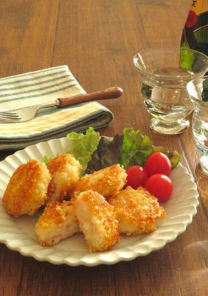 海老しんじょうのアーモンドチーズ焼き-レシピのメイン写真