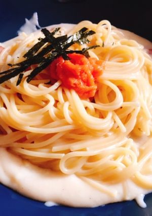 お手軽！濃厚明太クリームパスタ-レシピのメイン写真