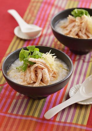 サラダチキンで簡単!鶏がゆ-レシピのメイン写真