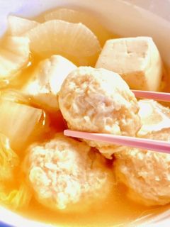 柚子胡椒香る鶏団子♡水炊き風スープ♡-レシピのメイン写真