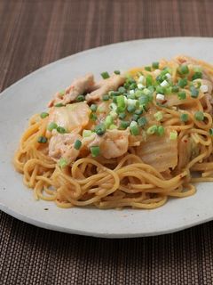 電子レンジで豚キムチ焼きそば-レシピのメイン写真