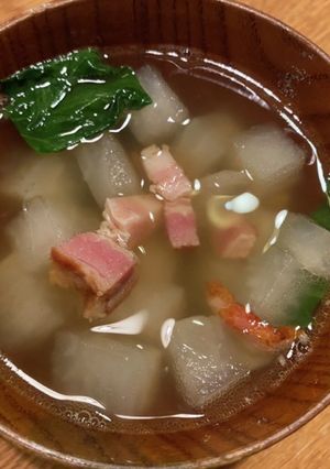 大根消費に！大根とベーコンのスープ-レシピのメイン写真