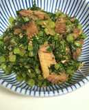 かぶの葉と さんま蒲焼で☆ご飯のお供 ♪