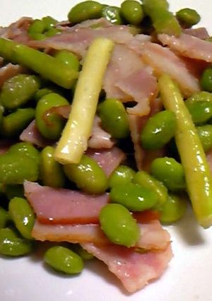 枝豆とアスパラ・ベーコンの炒め物-レシピのメイン写真