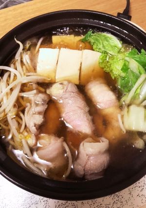豆腐白玉トッポギの豚バラ巻き腸活鍋-レシピのメイン写真
