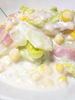 時短モーニング・白菜のクリーム煮-レシピのメイン写真