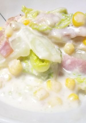 時短モーニング・白菜のクリーム煮-レシピのメイン写真