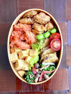 わっぱ弁当★鮭の西京焼きで三色丼-レシピのメイン写真