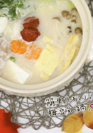 梅豆乳鍋-レシピのメイン写真
