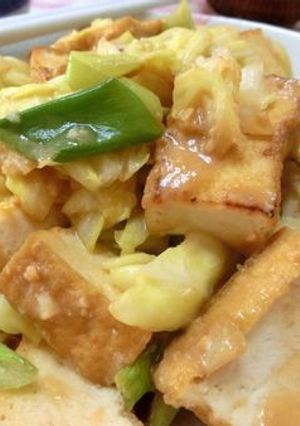 コクまろ♪キャベツと厚揚げのオイ味噌炒め-レシピのメイン写真