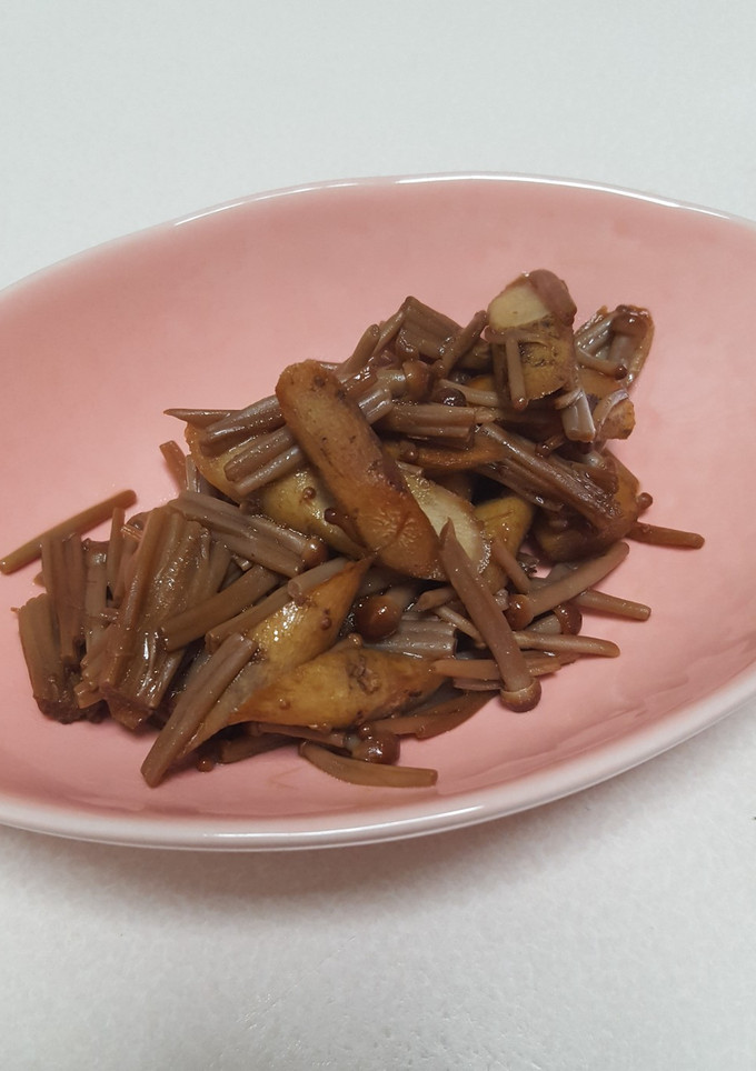茶えのきとゴボウのパパッと和風バター炒め-レシピのメイン写真