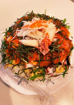 ちらし寿司ケーキ♡-レシピのメイン写真