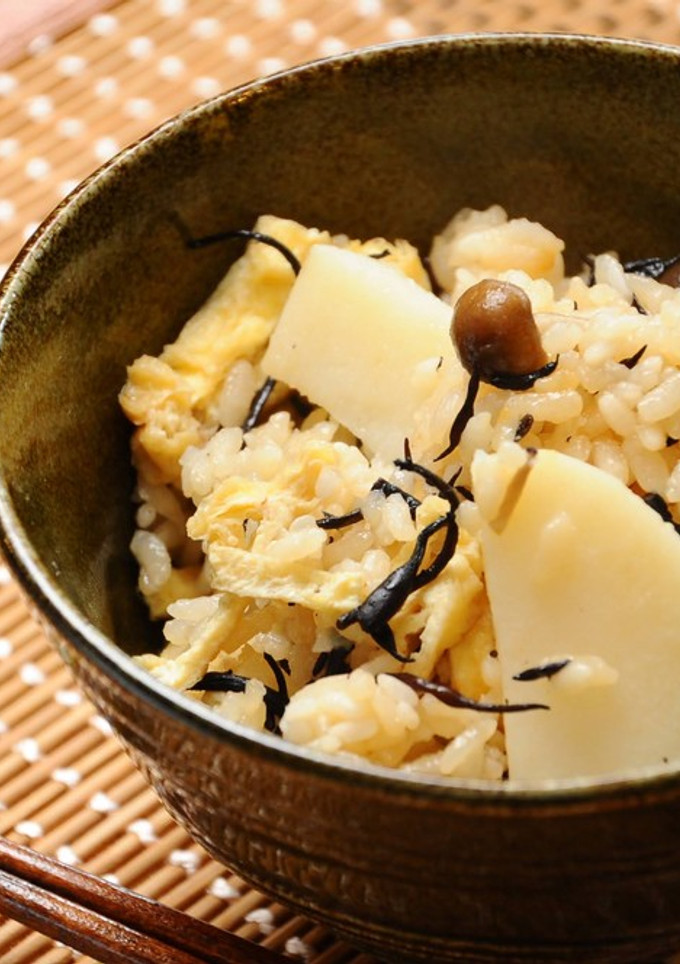 ひじきと長芋の炊き込み御飯-レシピのメイン写真