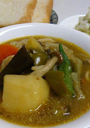 鍋の素de”野菜たっぷりスープカレー”-レシピのメイン写真