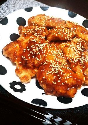 鶏胸唐揚げの照り照り炒め-レシピのメイン写真