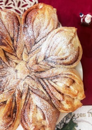 クリスマスに☆雪の結晶パン☆-レシピのメイン写真