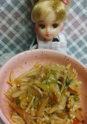 リカちゃん♡もやしえのきもやしラー油炒め-レシピのメイン写真