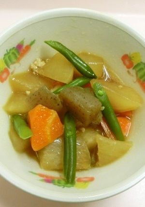 大根とこんにゃくの炒め煮★宇都宮学校給食-レシピのメイン写真