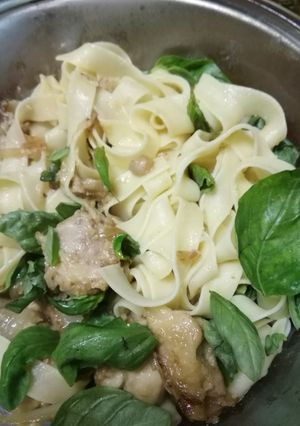 鶏もものバターソースパスタ-レシピのメイン写真