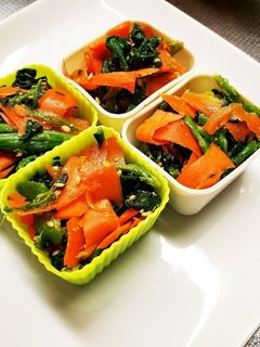 人参とほうれん草のごま和え(弁当用)-レシピのメイン写真
