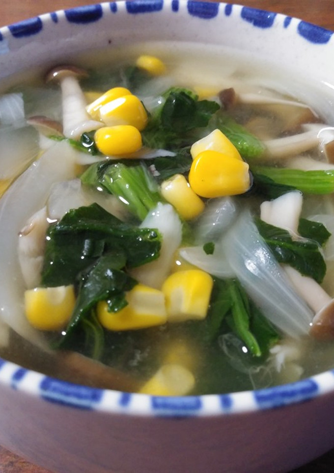 簡単❗朝食にきのこと野菜のウマうまスープ-レシピのメイン写真