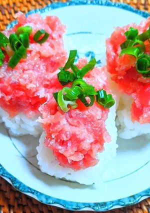 海苔なしネギトロ軍艦巻き-レシピのメイン写真