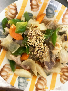 レンジ牛乳坦々麺味豚こま大根青椒肉絲風-レシピのメイン写真