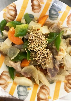 レンジ牛乳坦々麺味豚こま大根青椒肉絲風-レシピのメイン写真
