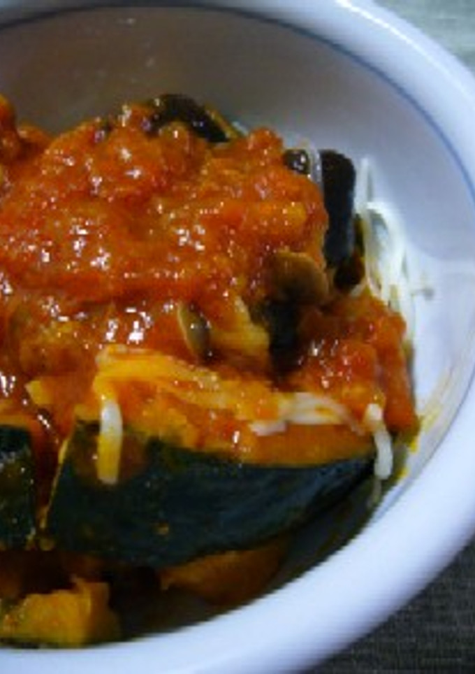 かぼちゃとなすのトマトソース煮-レシピのメイン写真