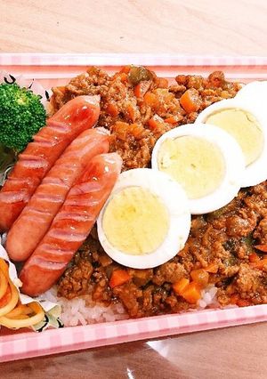 キーマカレー弁当 覚え書き-レシピのメイン写真