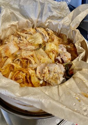 豚肉としめじのキムチせいろ蒸し☆-レシピのメイン写真