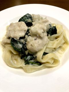 鶏とほうれん草のクリームパスタ-レシピのメイン写真
