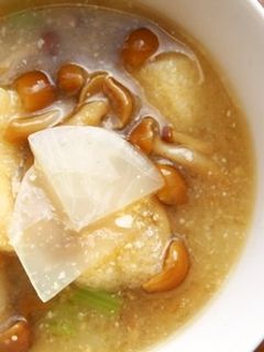 なめことカブのお味噌汁♪-レシピのメイン写真