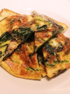 ほうれん草とベーコンのオムレツ-レシピのメイン写真