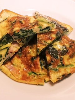 ほうれん草とベーコンのオムレツ-レシピのメイン写真