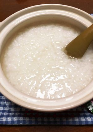 沸騰湯から始めるガッテン風おかゆ♪1人様-レシピのメイン写真