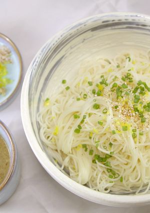 アマランサスのプチプチつけ素麺-レシピのメイン写真