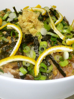 鰹の漬け丼 柑橘添え-レシピのメイン写真