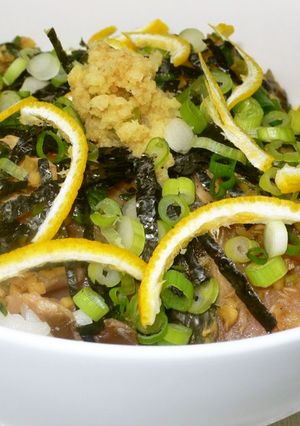 鰹の漬け丼 柑橘添え-レシピのメイン写真