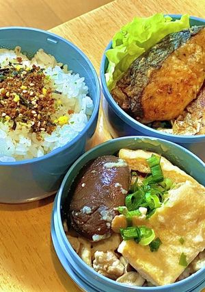サワラと煮物弁当^_^ タロの弁当60-レシピのメイン写真