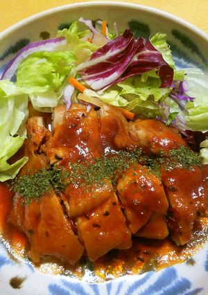 鳥のリンゴ照り焼きトマトソース◎簡単です-レシピのメイン写真