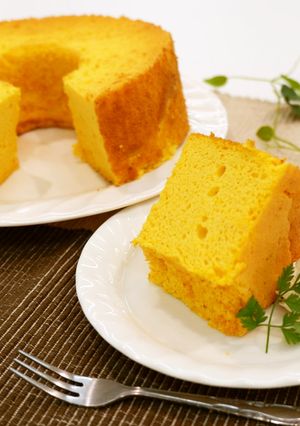 ふわふわしっとりかぼちゃシフォン-レシピのメイン写真