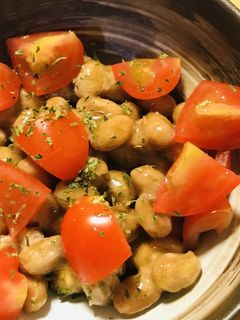 毎日の納豆●プチトマト&ゆず果汁-レシピのメイン写真